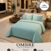 OMBRE Pure Cotton Premium size Bedsheet with 2 Pillow Covers | 300 TC | Textured Print | 108 x 108 Inches | Soft, Breathable, Skin Friendly & Fade Resistant | PVC Packing |