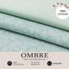 OMBRE Pure Cotton Premium size Bedsheet with 2 Pillow Covers | 300 TC | Textured Print | 108 x 108 Inches | Soft, Breathable, Skin Friendly & Fade Resistant | PVC Packing |