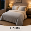 OMBRE Pure Cotton Premium size Bedsheet with 2 Pillow Covers | 300 TC | Textured Print | 108 x 108 Inches | Soft, Breathable, Skin Friendly & Fade Resistant | PVC Packing |