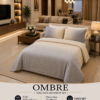 OMBRE Pure Cotton Premium size Bedsheet with 2 Pillow Covers | 300 TC | Textured Print | 108 x 108 Inches | Soft, Breathable, Skin Friendly & Fade Resistant | PVC Packing |