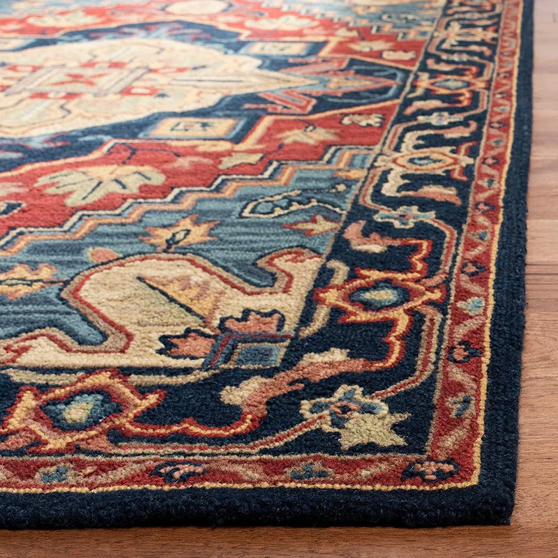 Persian Heriz Medallion Design Soft | Hand Tufted Carpet & Rug | Premium quality Qualeen | All Sizes |