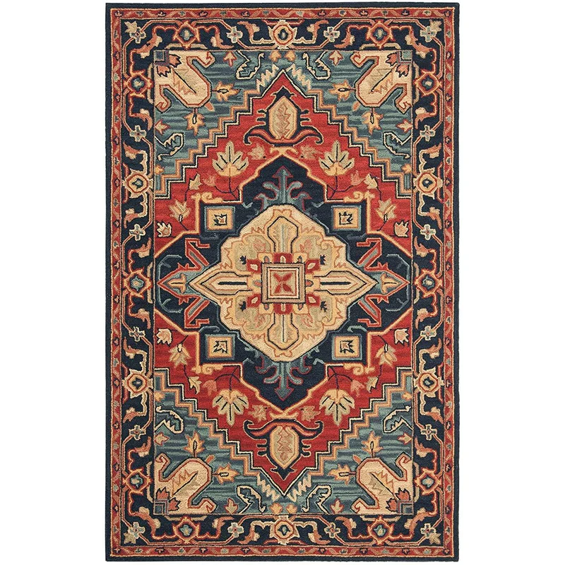 Persian Heriz Medallion Design Soft | Hand Tufted Carpet & Rug | Premium quality Qualeen | All Sizes |