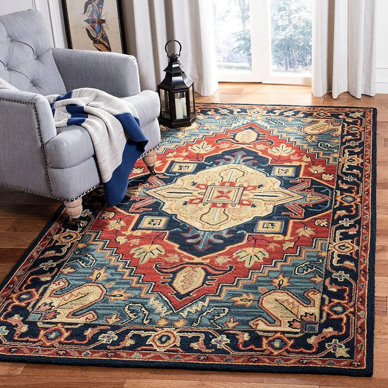 Persian Heriz Medallion Design Soft | Hand Tufted Carpet & Rug | Premium quality Qualeen | All Sizes |