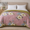 SNUGGLE Premium Ultrasonic Reversible Double Bed Comforter | All Season Quilt | Imported Glace Cotton (Cotton Feel) | Soft Microfiber Filling | 90 x 100 Inches | Light weight & Cozy | Attractive Bag Packing |