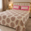 DORIYA Premium Cotton King Size Bedsheet Set –180 TC Heavy weight cotton_90x108 inches_228 x 274 cm