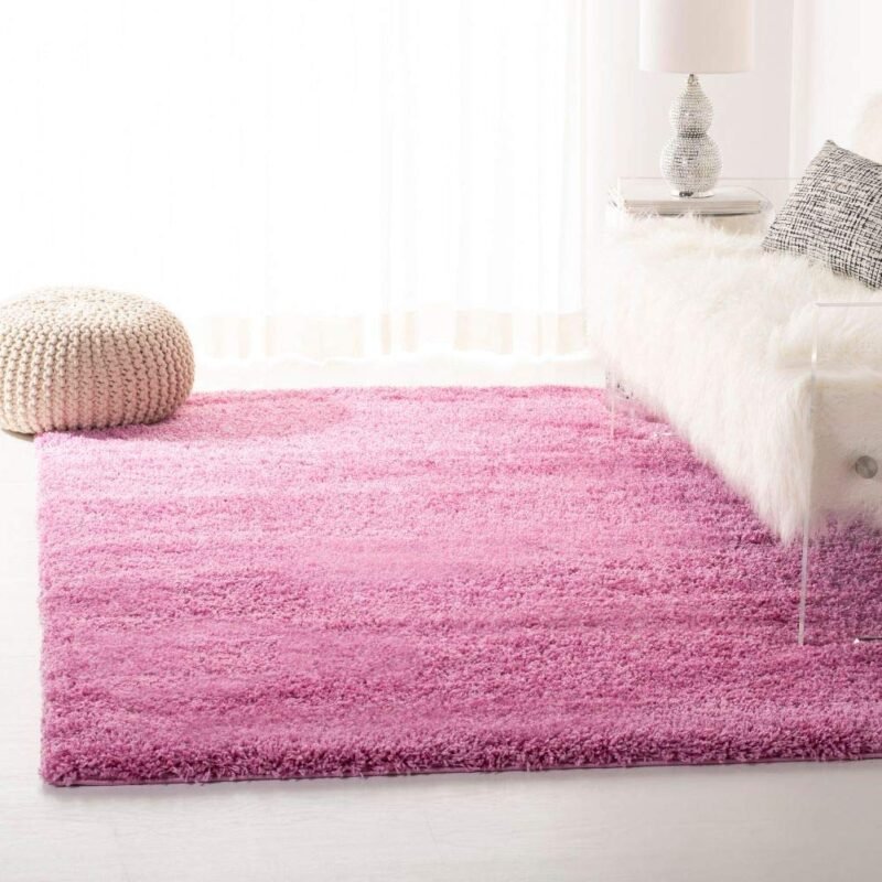 Dollivo Shaggy Carpet & Rug | Plain Pink |