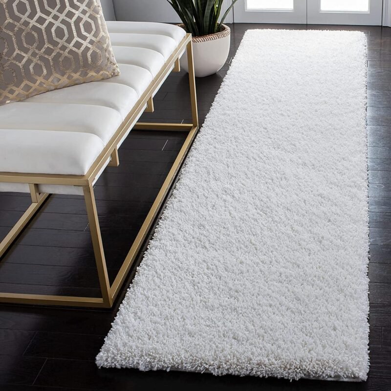 Dollivo Shaggy Carpet & Rug | Plain - White |