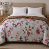 SNUGGLE Premium Ultrasonic Reversible Double Bed Comforter | All Season Quilt | Imported Glace Cotton (Cotton Feel) | Soft Microfiber Filling | 90 x 100 Inches | Light weight & Cozy | Attractive Bag Packing |