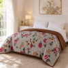 SNUGGLE Premium Ultrasonic Reversible Double Bed Comforter | All Season Quilt | Imported Glace Cotton (Cotton Feel) | Soft Microfiber Filling | 90 x 100 Inches | Light weight & Cozy | Attractive Bag Packing |