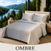 OMBRE Pure Cotton Premium size Bedsheet with 2 Pillow Covers | 300 TC | Textured Print | 108 x 108 Inches | Soft, Breathable, Skin Friendly & Fade Resistant | PVC Packing |