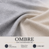 OMBRE Pure Cotton Premium size Bedsheet with 2 Pillow Covers | 300 TC | Textured Print | 108 x 108 Inches | Soft, Breathable, Skin Friendly & Fade Resistant | PVC Packing |