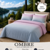 OMBRE Pure Cotton Premium size Bedsheet with 2 Pillow Covers | 300 TC | Textured Print | 108 x 108 Inches | Soft, Breathable, Skin Friendly & Fade Resistant | PVC Packing |