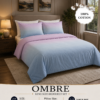 OMBRE Pure Cotton Premium size Bedsheet with 2 Pillow Covers | 300 TC | Textured Print | 108 x 108 Inches | Soft, Breathable, Skin Friendly & Fade Resistant | PVC Packing |