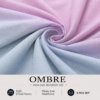 OMBRE Pure Cotton Premium size Bedsheet with 2 Pillow Covers | 300 TC | Textured Print | 108 x 108 Inches | Soft, Breathable, Skin Friendly & Fade Resistant | PVC Packing |
